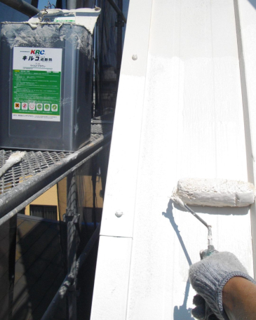 神奈川県川崎市 I様集合住宅 【シンマテリアルワン】屋根下塗り 神奈川県川崎市 I様集合住宅 【シンマテリアルワン】屋根下塗り