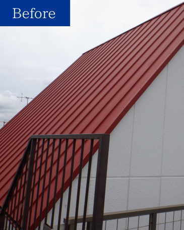 神奈川県川崎市 I様集合住宅 【シンマテリアルワン】屋根塗装施工前 神奈川県川崎市 I様集合住宅 【シンマテリアルワン】屋根塗装施工前