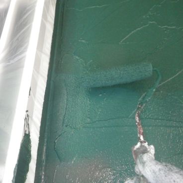 神奈川県横浜市鶴見区 M様邸 【関西ペイント】外壁塗装の上塗り工程