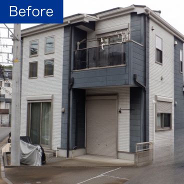 外壁塗装の施工前（ビフォー）｜横浜市緑区 T様邸