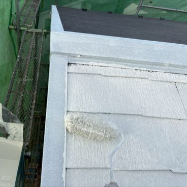 屋根塗装の下塗り｜横浜市緑区 T様邸