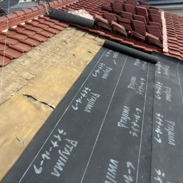 瓦屋根の施工中｜横浜市保土ヶ谷区 N様邸