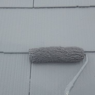 屋根塗装の上塗り｜藤沢市 F様邸