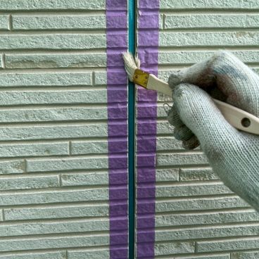 外壁目地の下塗り|藤沢市 T様邸 外壁目地の下塗り|藤沢市 T様邸