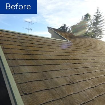 屋根塗装施工前（ビフォー）｜川崎市 K様邸