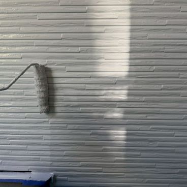 アクセント外壁塗装の上塗り|横浜市港南区 K様邸 アクセント外壁塗装の上塗り|横浜市港南区 K様邸