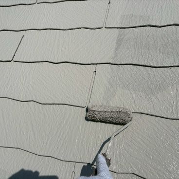 屋根塗装の上塗り｜横浜市保土ヶ谷区 S様邸