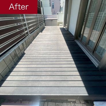 ウッドデッキ施工後|横浜市中区 M様邸 ウッドデッキ施工後|横浜市中区 M様邸